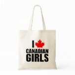 I Heart Canadian Girls Canvas Bags