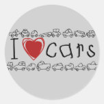 I Heart Cars Tshirts and Gifts Sticker