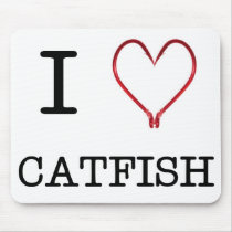 I [Heart] Catfish Mouse Pad mousepads
