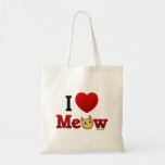 "I Heart Cats" "I Love Cats" Tote bag