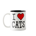 I Heart Cats mugs by CrazyCups I Heart Cats mugs