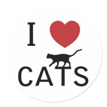 i heart cats stickers by mike3488 i heart cats stickers