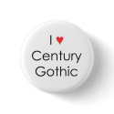 I heart Century Gothic buttons by kidsilkhaze I heart Century Gothic buttons