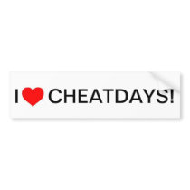 I heart cheatdays bumpersticker bumper sticker