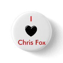I Heart Chris Fox Button [White; Style 1]