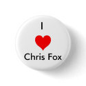 I Heart Chris Fox Button [White; Style 2]