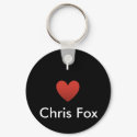 I Heart Chris Fox Keychain [Black]