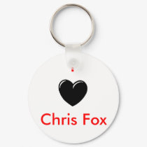 I Heart Chris Fox Keychain [White; Style 1]