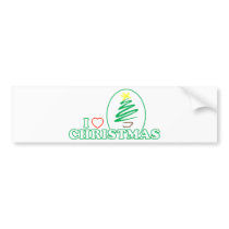 I Heart Christmas (Scribble X-mas Tree) bumper stickers by LushLaundry I Heart Christmas (Scribble X-mas Tree) bumper stickers