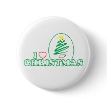 I Heart Christmas (Scribble X-mas Tree) buttons by LushLaundry I Heart Christmas (Scribble X-mas Tree) buttons