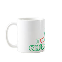 I Heart Christmas (Scribble X-mas Tree) mugs