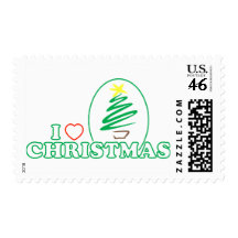I Heart Christmas (Scribble X-mas Tree) Stamps