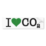 I Heart CO2 bumper stickers