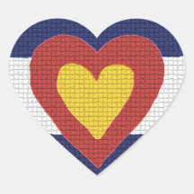 I heart Colorado Flag Products! Heart Sticker