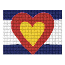 I heart Colorado Flag Products! Postcards