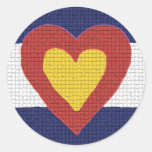 I heart Colorado Flag Products! Round Stickers