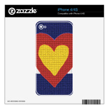 I heart Colorado Flag Products! Skin For iPhone 4S