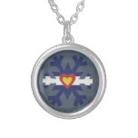 I Heart Colorado Flag, Snowflake Necklace
