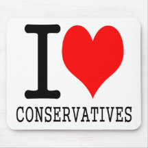 I heart conservatives mouse pads