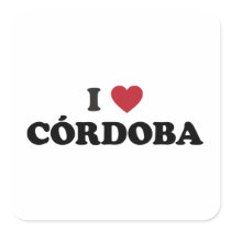 I Heart Córdoba Argentina Square Stickers