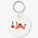 I heart Crab keychains