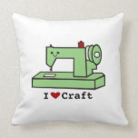 I Heart Craft- Kawaii Sewing Machine Pillow