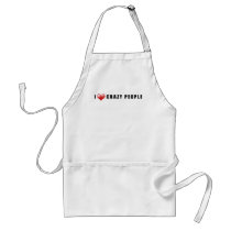 I Heart Crazy People aprons