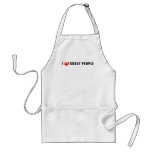 I Heart Crazy People aprons