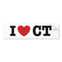 I Heart CT bumper stickers