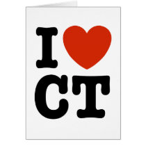 I Heart CT Greeting Card