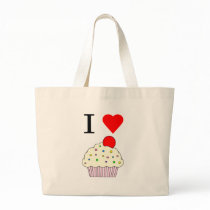 I heart Cupcakes Canvas Bags