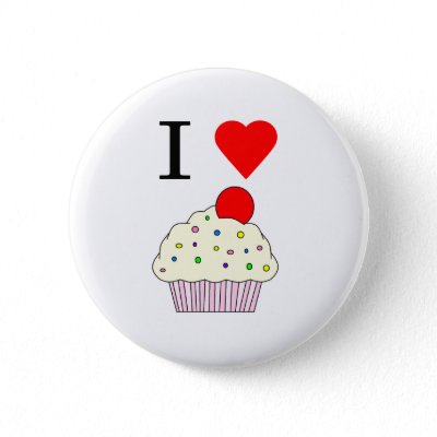 I heart Cupcakes Pin