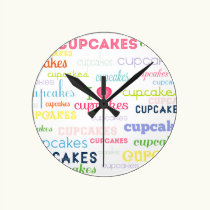 I Heart Cupcakes Clock wall clocks