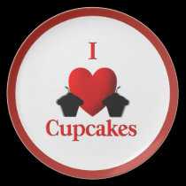 I Heart Cupcakes Dinner Plate plates