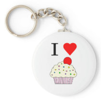 I heart Cupcakes Keychain