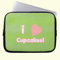 I Heart Cupcakes! Laptop Sleeve laptop sleeves