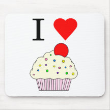 I heart Cupcakes Mouse Pads