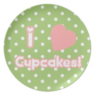 I Heart Cupcakes - Plate plate