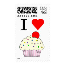 I heart Cupcakes Postage