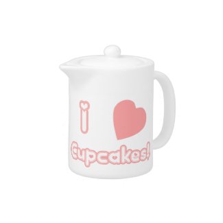 I Heart Cupcakes teapot