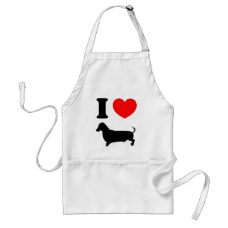 I Heart Dachshund apron