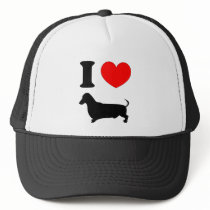 I Heart Dachshund hats