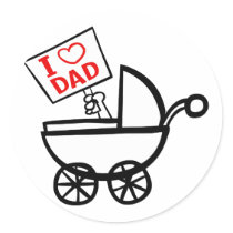I heart Dad baby stroller stickers by Eholidayz I heart Dad baby stroller stickers