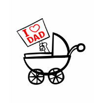 I heart Dad baby stroller t-shirts