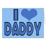 I heart daddy greeting card