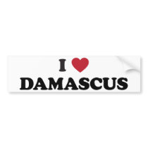 I Heart Damascus Syria Bumper Stickers