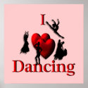 I Heart Dancing Poster posters