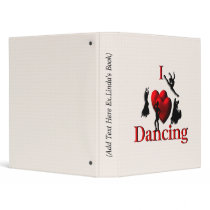 I Heart Dancing Vinyl Binder