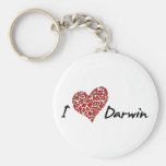 I Heart Darwin Basic Round Button Keychain
