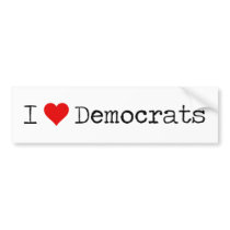 I Heart Democrats Bumper Sticker bumper stickers